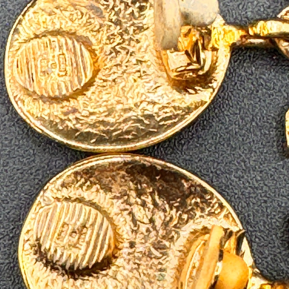 YVES SAINT LAURENT Vintage YSL Massive Diamante Logo Dangling Earrings - Picture 9 of 11
